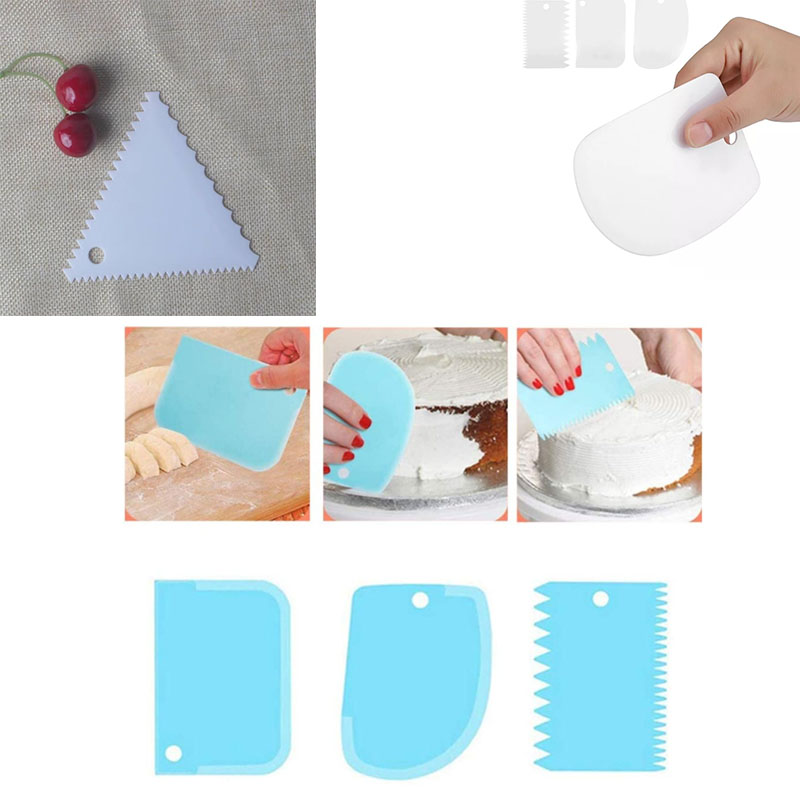 Fondant Smoother Set - Plastikowy zestaw skrobaków do ciasta Pieczenie