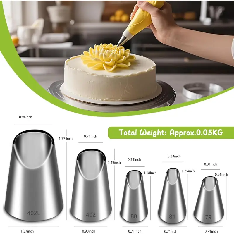 Zestaw 5 dysz ze stali nierdze – Kitchen Equipment For Baking recenzja i cena