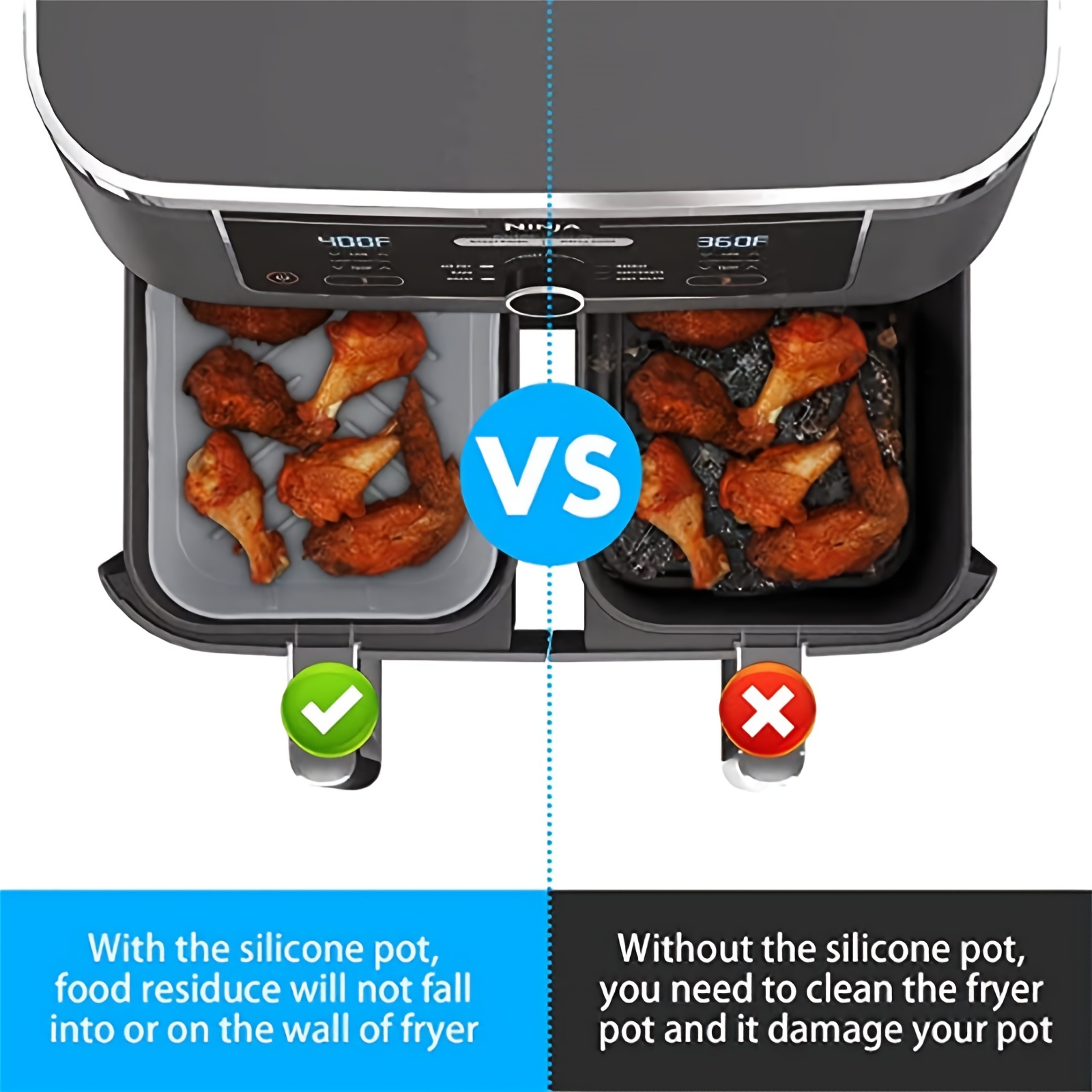 1/2Pcs Frytkownica powietrzna  – Kitchen Baking Pans recenzja i cena